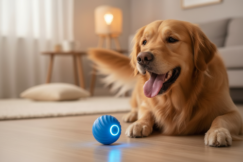Golden Retriever feliz con SmartBall
